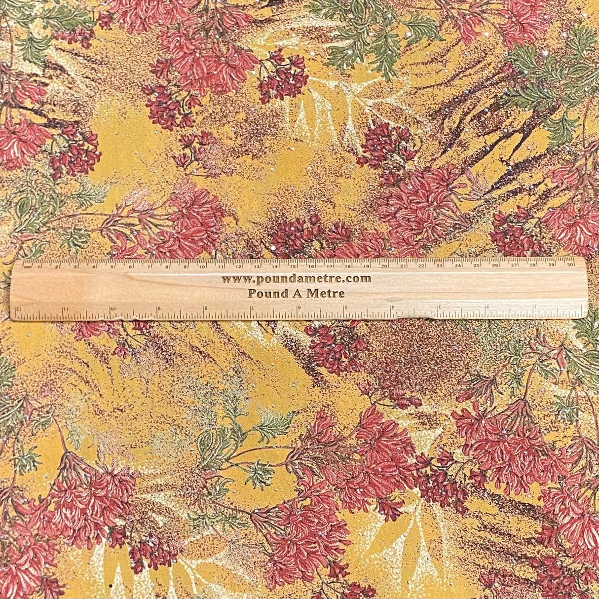 Pound A Metre 3 Metres Luxury Diamante Printed Winter Viscose- 55'' - (Autumn)