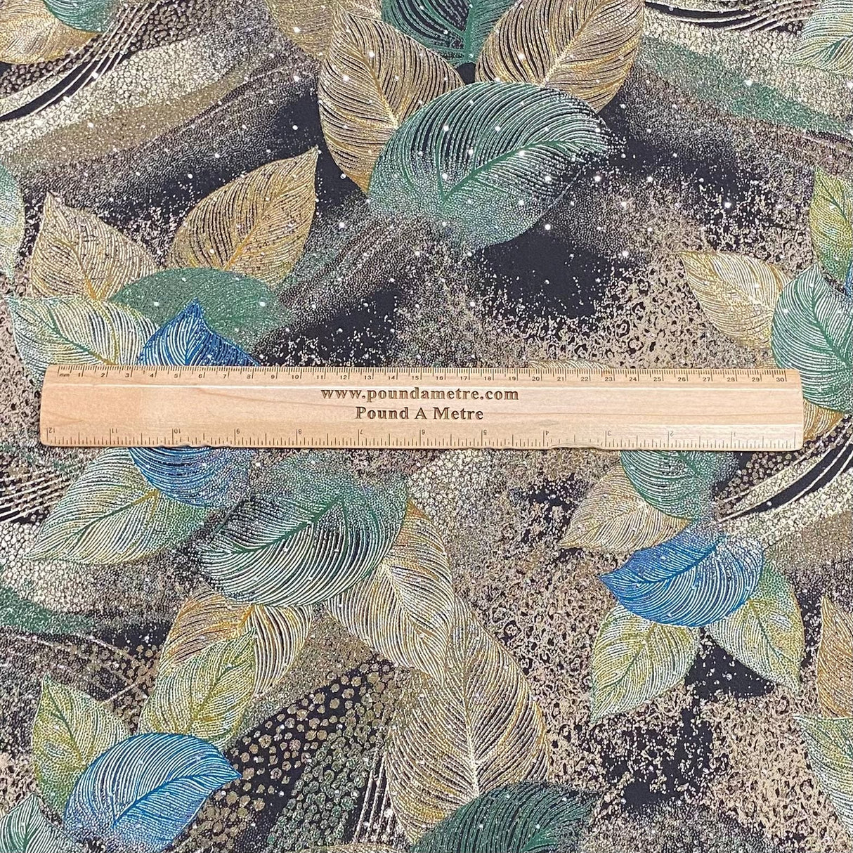 Pound A Metre 3 Metres Luxury Diamante Printed Winter Viscose- 55'' - (Autumn)