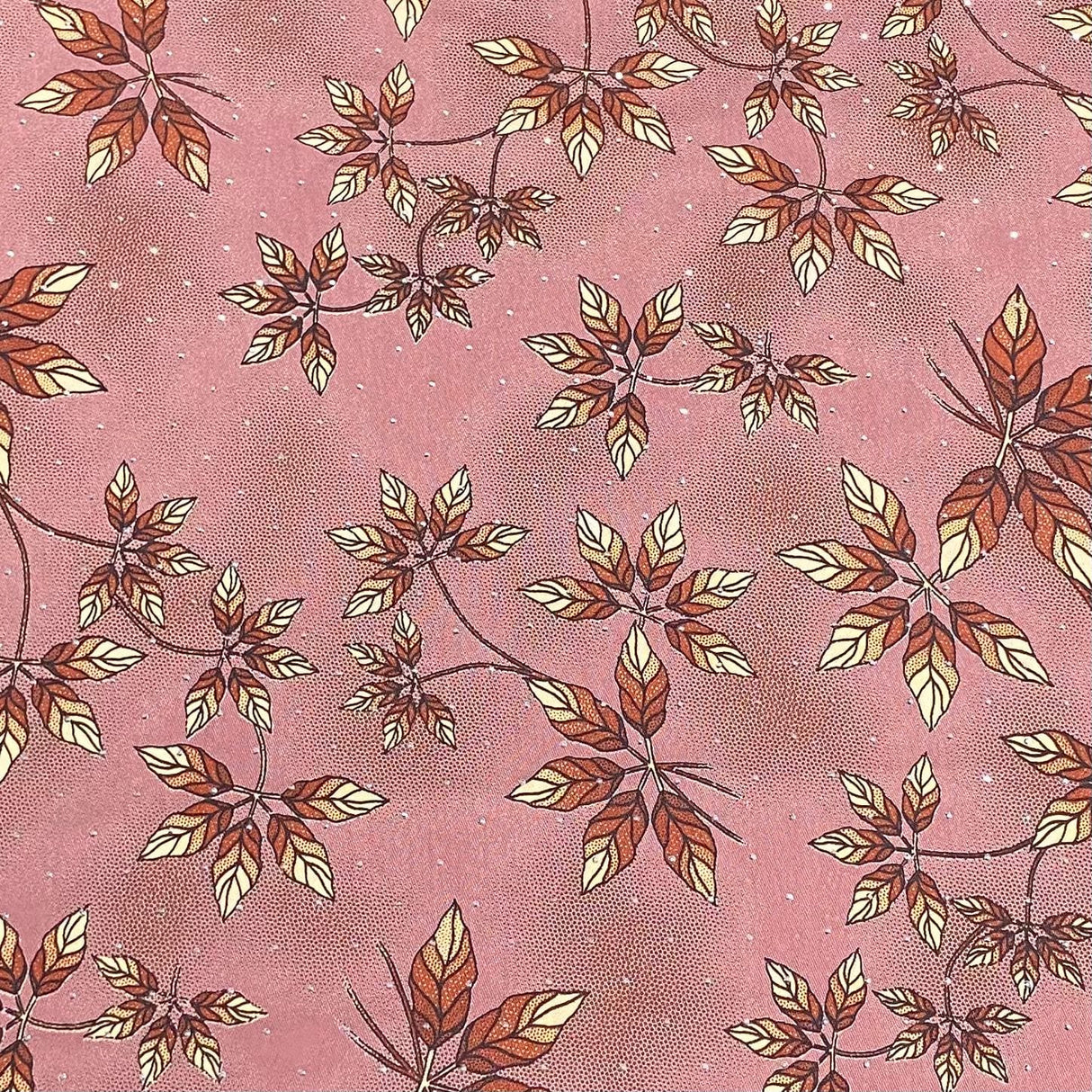 Pound A Metre 3 Metres Luxury Diamante Printed Winter Viscose- 55'' - (Blushleaf)