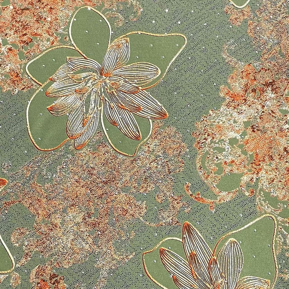 Pound A Metre 3 Metres Luxury Diamante Printed Winter Viscose- 55'' - (Grape)