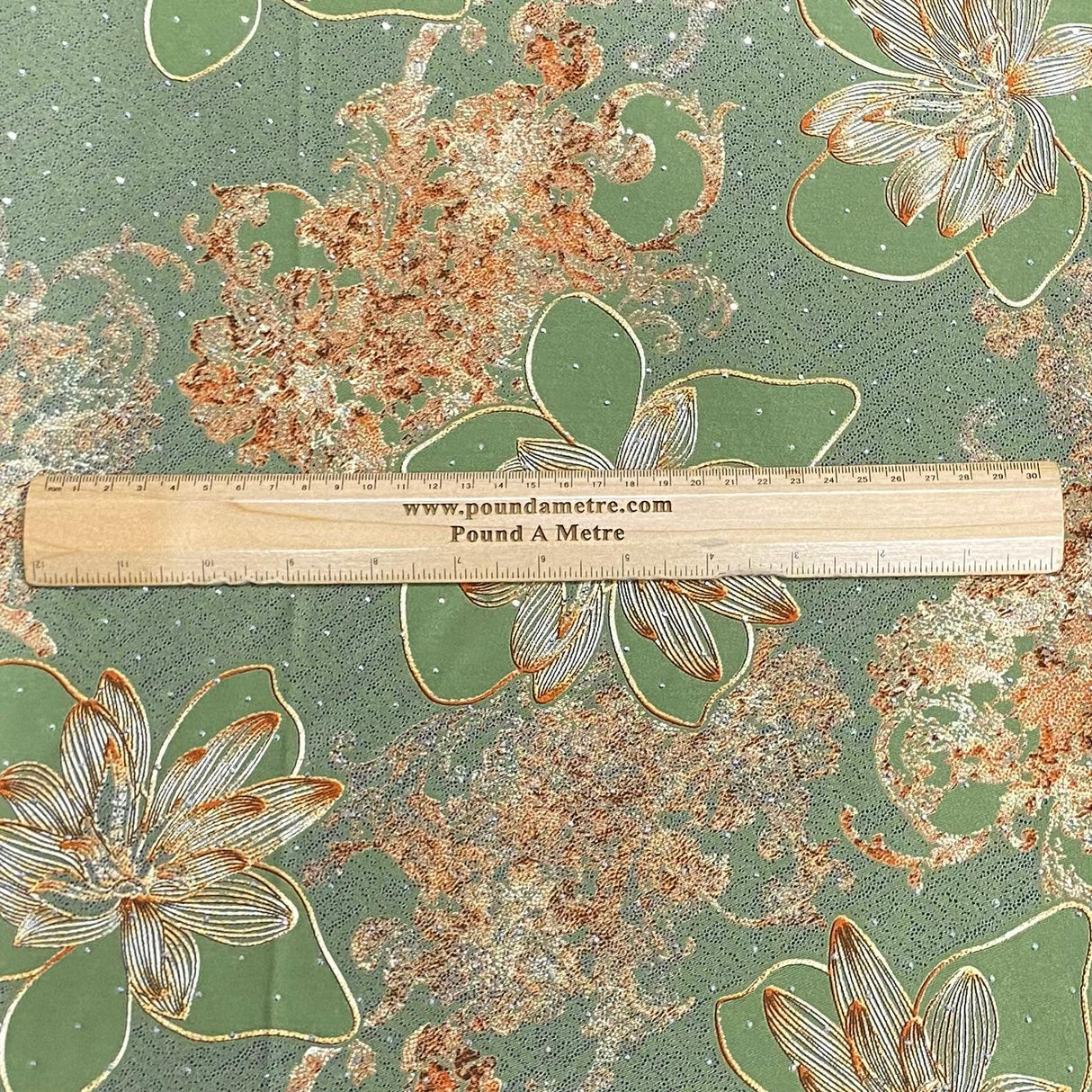 Pound A Metre 3 Metres Luxury Diamante Printed Winter Viscose- 55'' - (Grape)