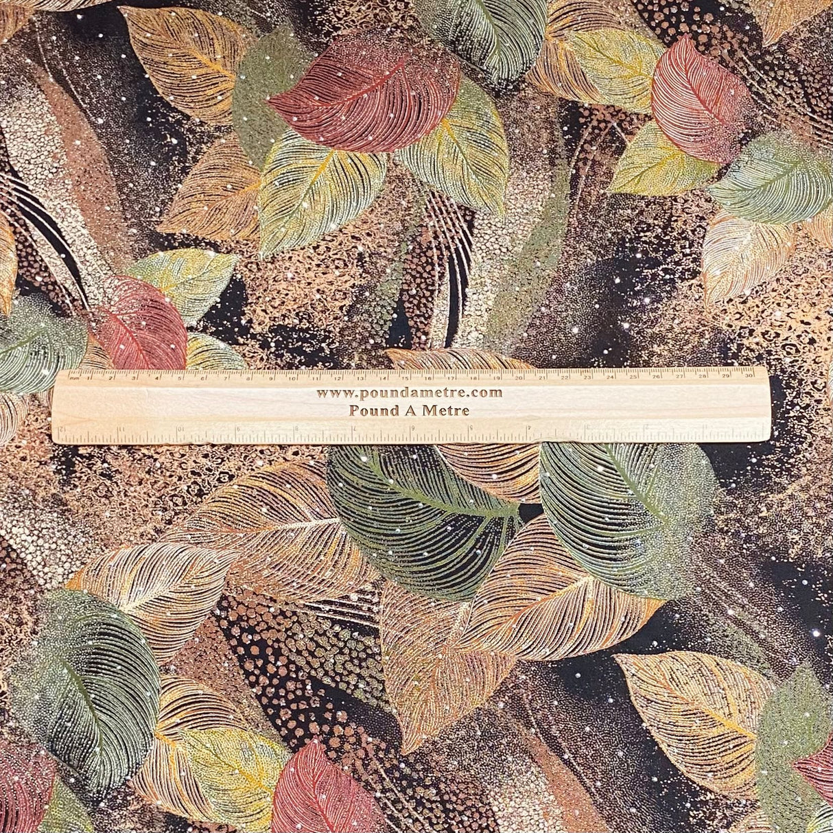 Pound A Metre 3 Metres Luxury Diamante Printed Winter Viscose- 55'' - (Ivory)