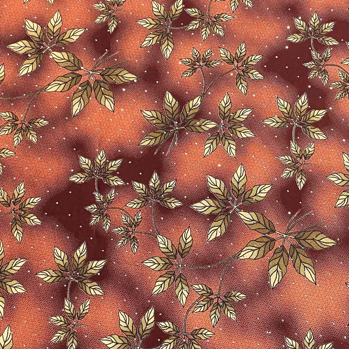 Pound A Metre 3 Metres Luxury Diamante Printed Winter Viscose- 55'' - (Terracota)