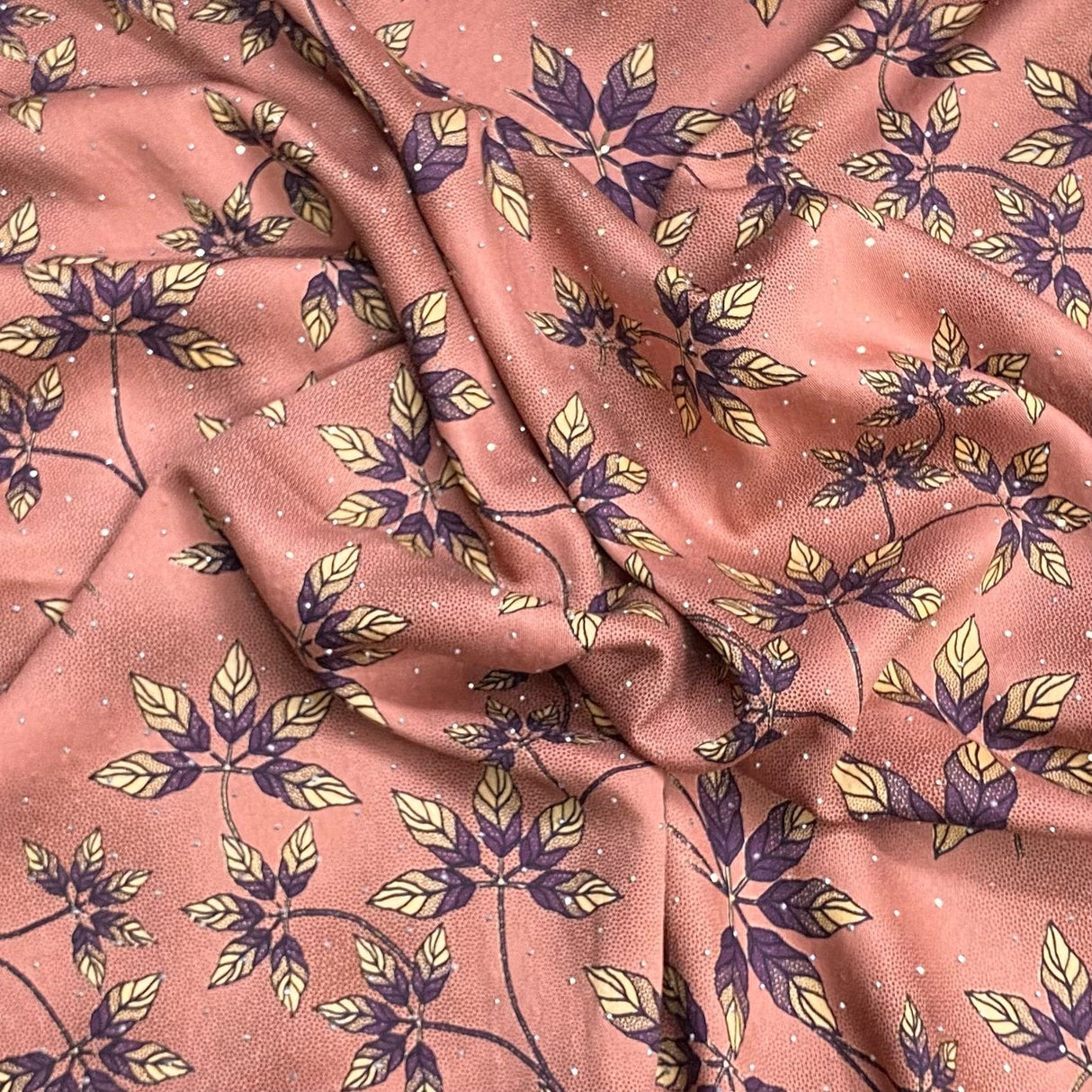 Pound A Metre 3 Metres Luxury Diamante Printed Winter Viscose- 55'' - (Voile Brust)