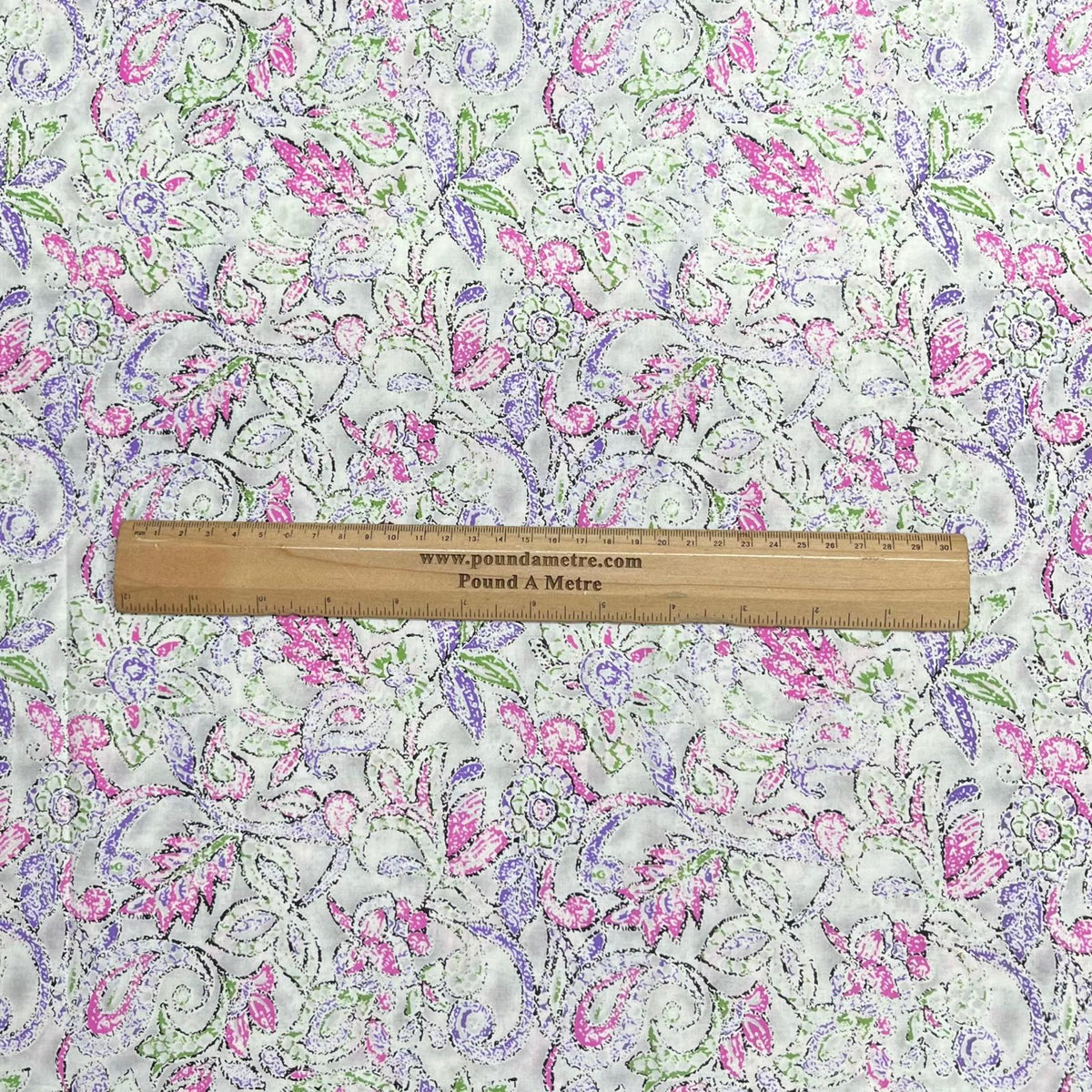 Pound A Metre 3 Metres Luxury Dressmaking 100% Digital Printed Cotton Lawn- 55" (Pastel)