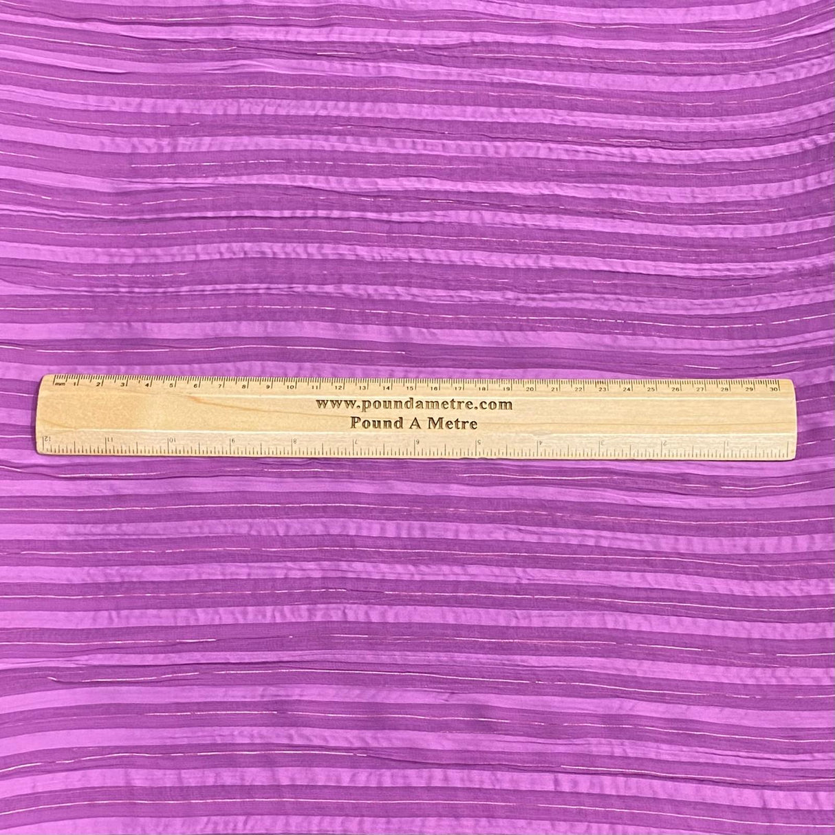 Pound A Metre 3 Metres Luxury Dressmaking Metallic Chiffon- 55" Wide - (Purple)