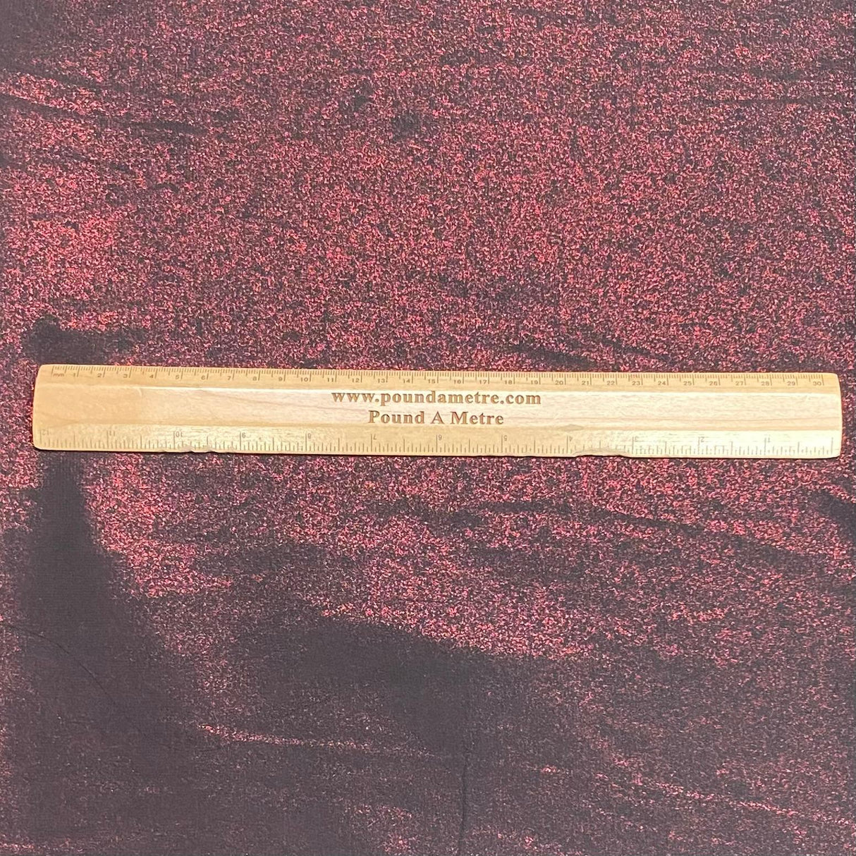 Pound A Metre 3 Metres Luxury Dressmaking Metallic Chiffon- 55" Wide - (Red)