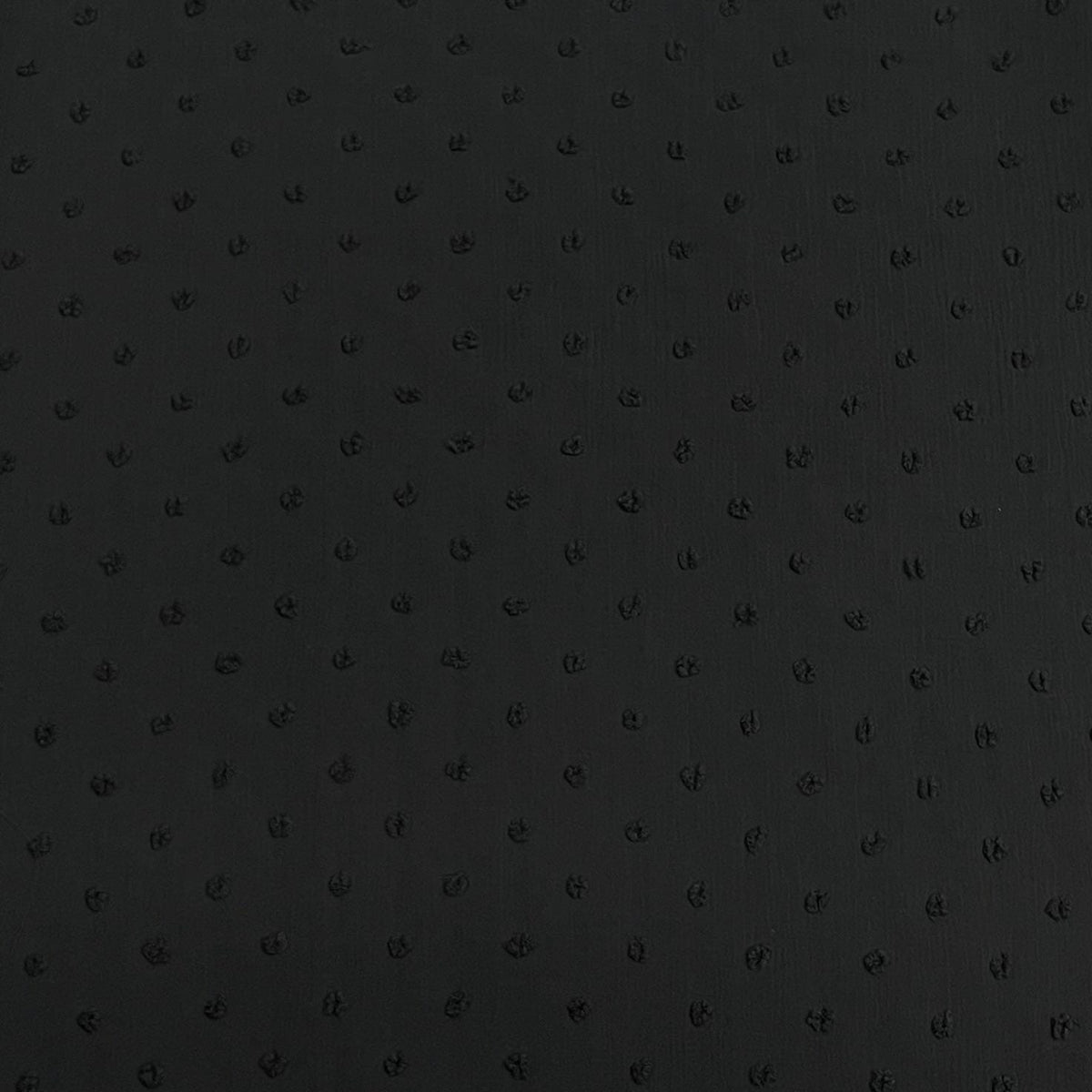 Pound A Metre 3 Metres Luxury Embossed Chiffon- 55" Wide- (Black Dots)