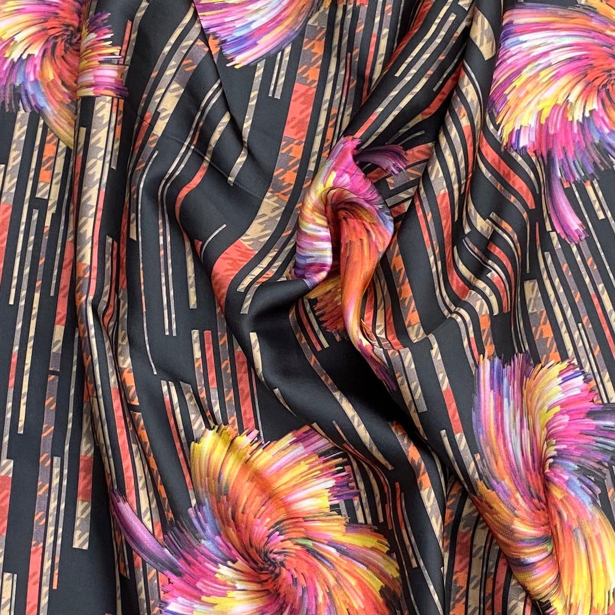 Pound A Metre 3 Metres Luxury Lounge Wear Printed Satin 55” Wide (Floral)