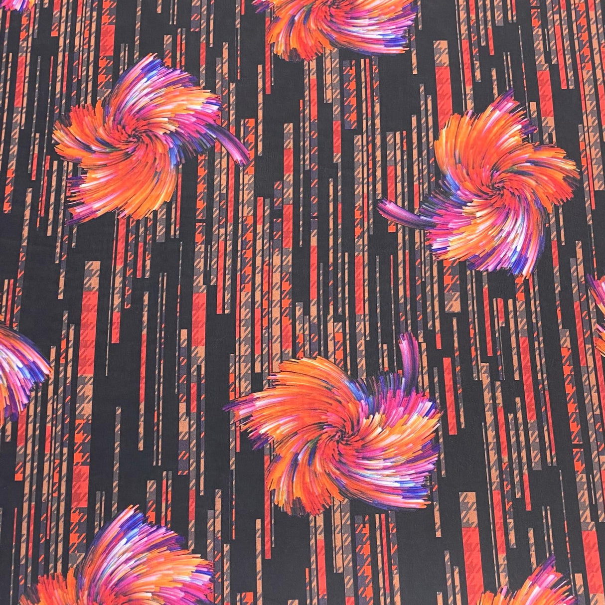 Pound A Metre 3 Metres Luxury Lounge Wear Printed Satin 55” Wide (Red Floral)