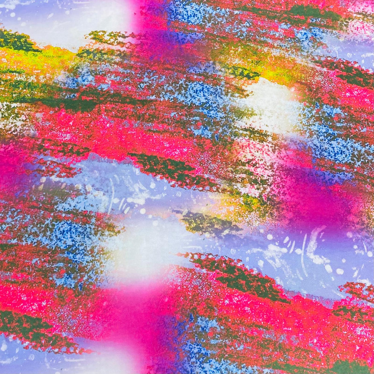 Pound A Metre 3 Metres Luxury Lounge Wear Printed Satin 55” Wide (Splash)