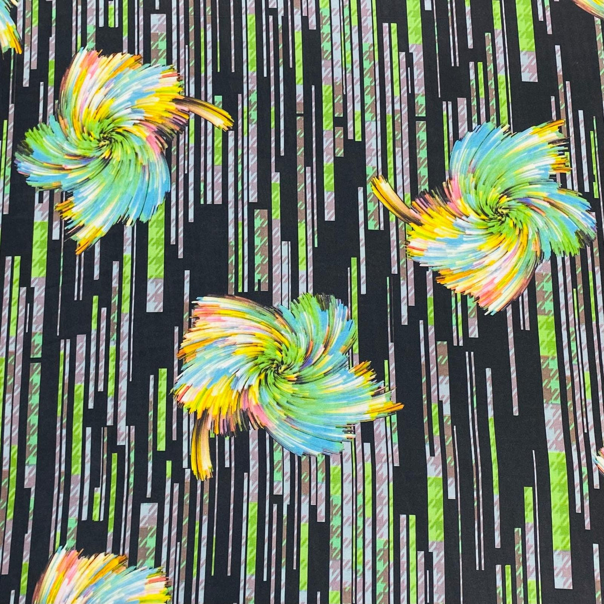 Pound A Metre 3 Metres Luxury Lounge Wear Printed Satin 55” Wide (Turquoise Floral)