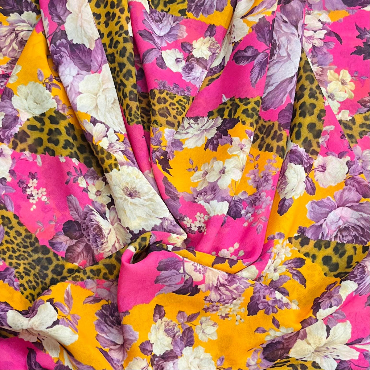 Pound A Metre 3 Metres Luxury Printed Chiffon- 55" Wide- (Animals)