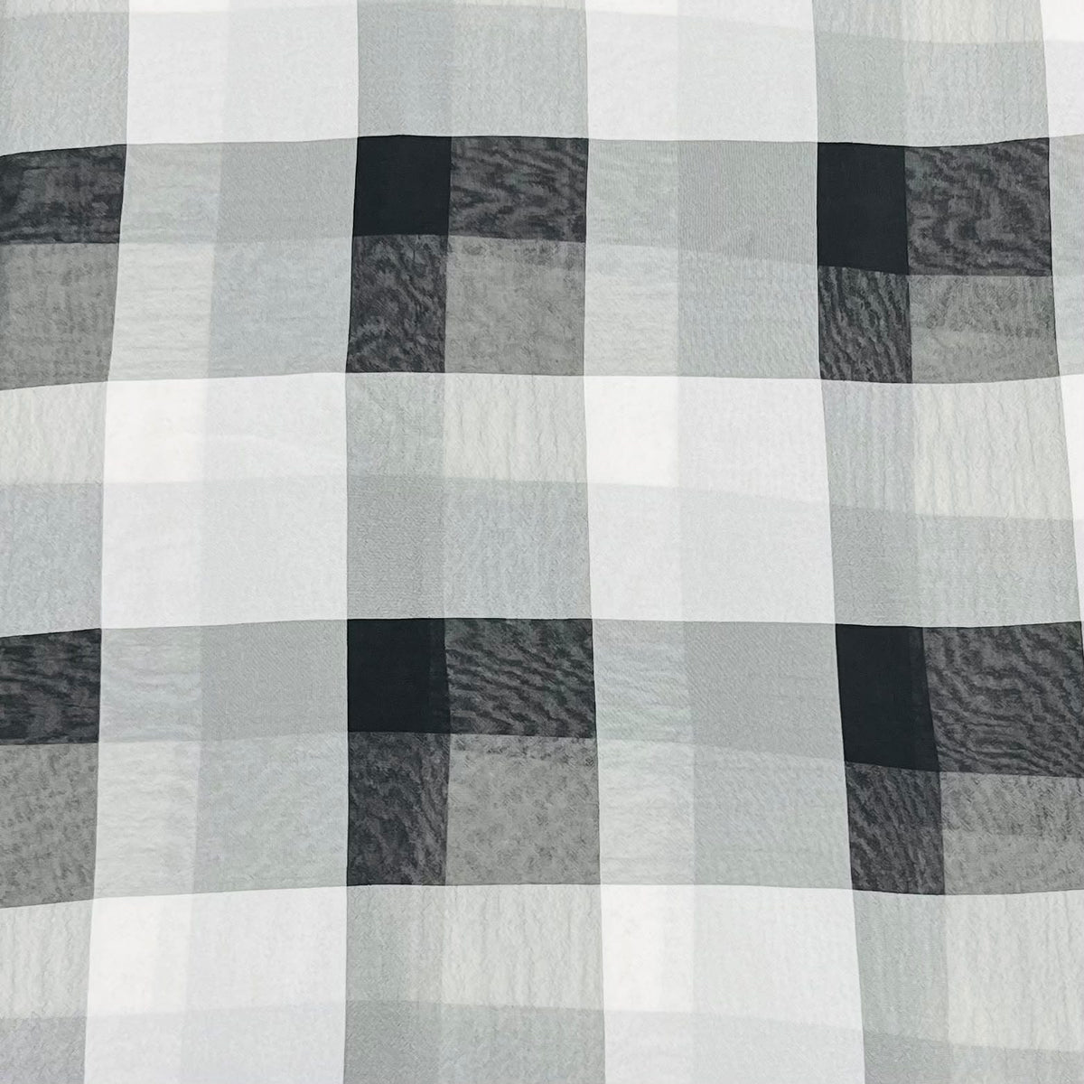 Pound A Metre 3 Metres Luxury Printed Chiffon- 55" Wide- (Black & White)
