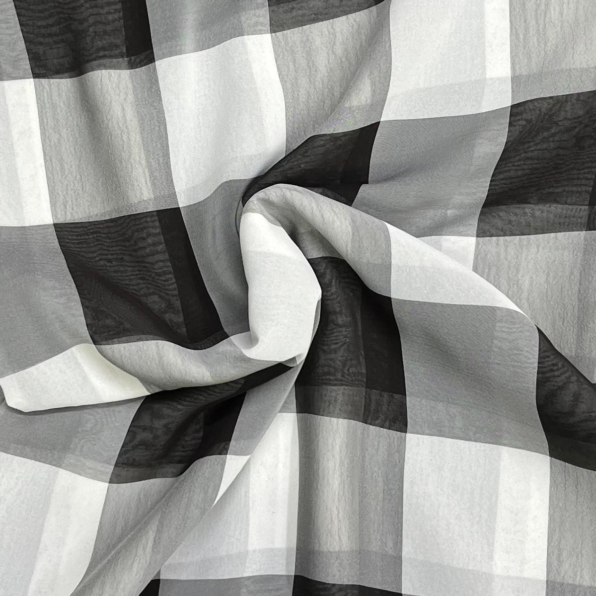 Pound A Metre 3 Metres Luxury Printed Chiffon- 55" Wide- (Checks)