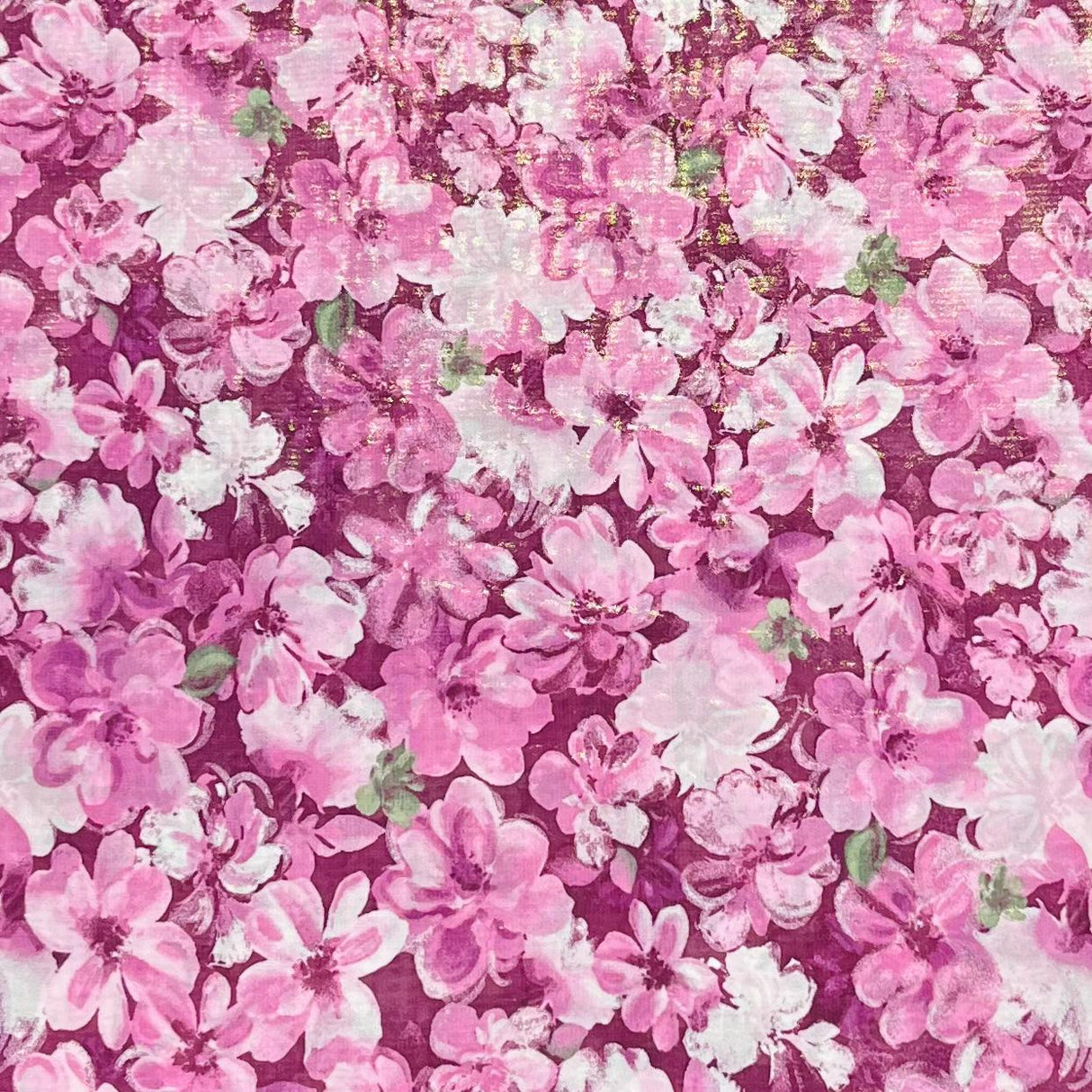 Pound A Metre 3 Metres Luxury Printed Chiffon- 55" Wide- (Flower)