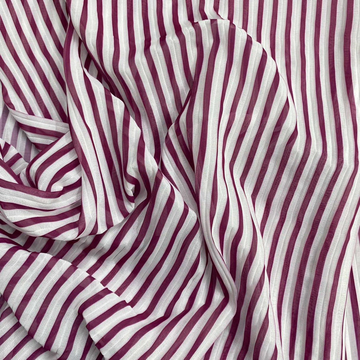 Pound A Metre 3 Metres Luxury Printed Chiffon- 55" Wide- (Purple & White)