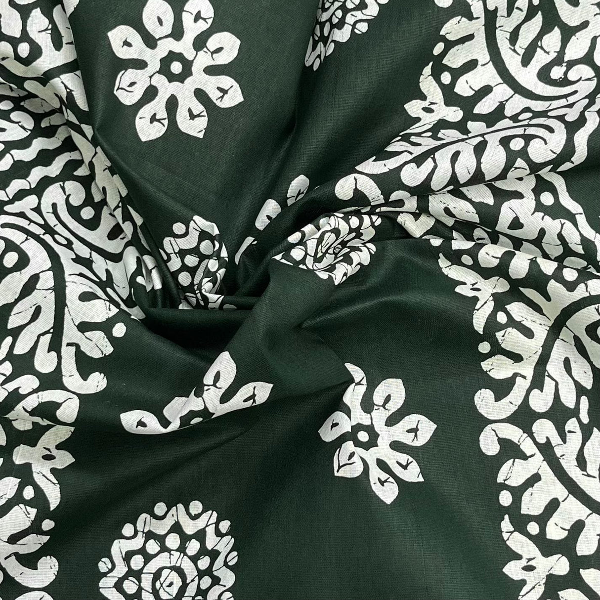 Pound A Metre 3 Metres Luxury Printed Cotton – 36" Wide- (Dark Green)
