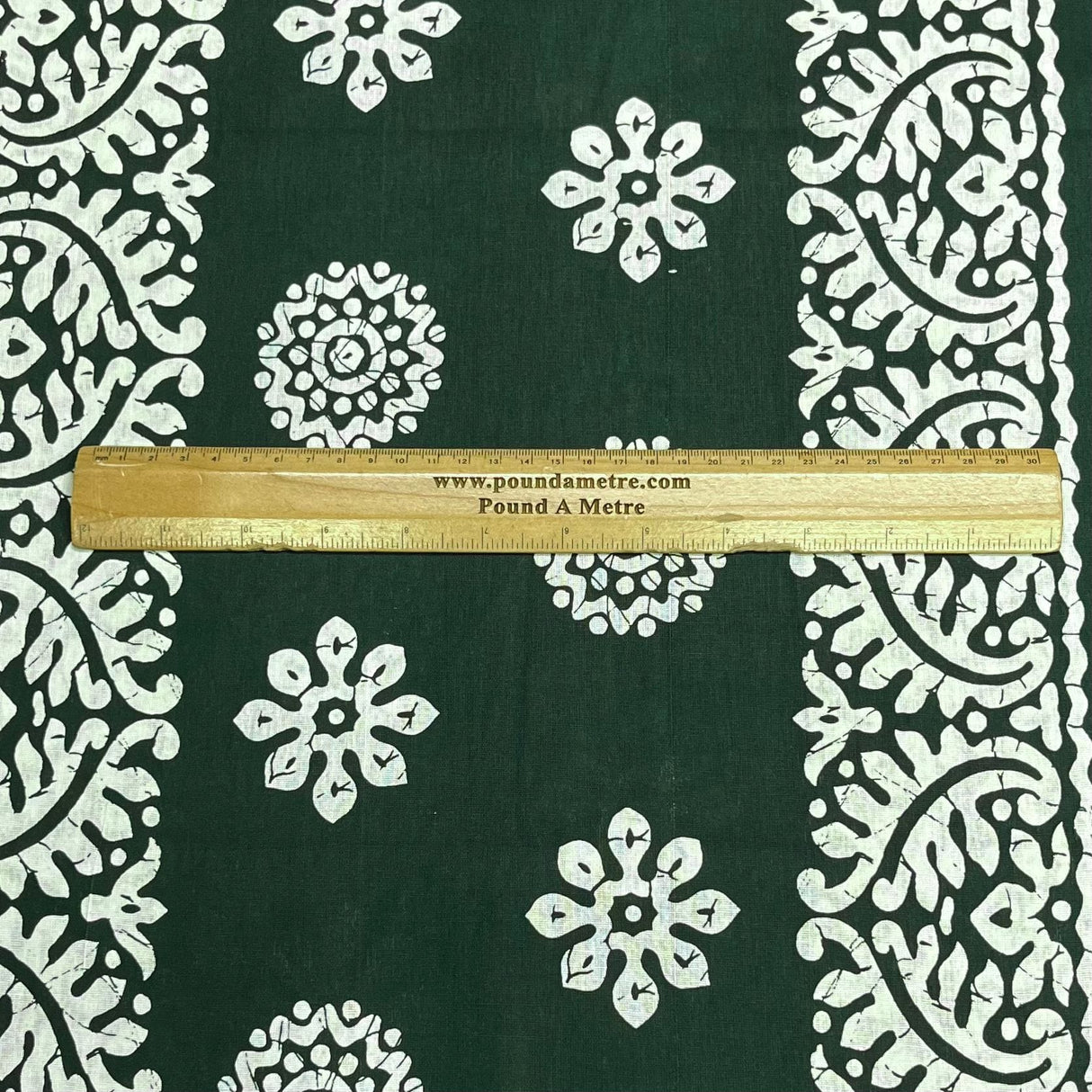 Pound A Metre 3 Metres Luxury Printed Cotton – 36" Wide- (Dark Green)