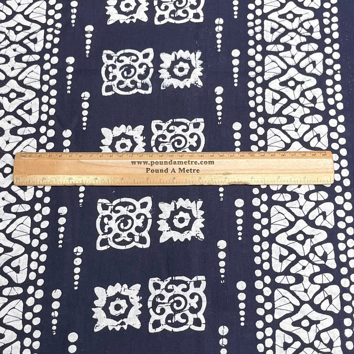 Pound A Metre 3 Metres Luxury Printed Cotton – 36" Wide- (Navy)