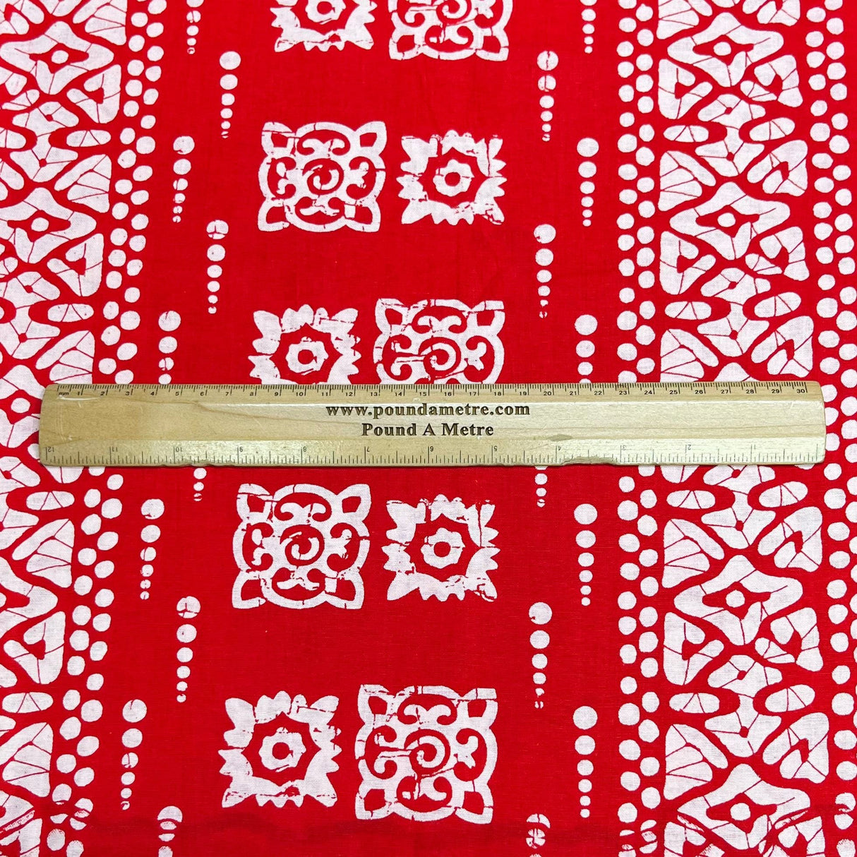 Pound A Metre 3 Metres Luxury Printed Cotton – 36" Wide- (Red)