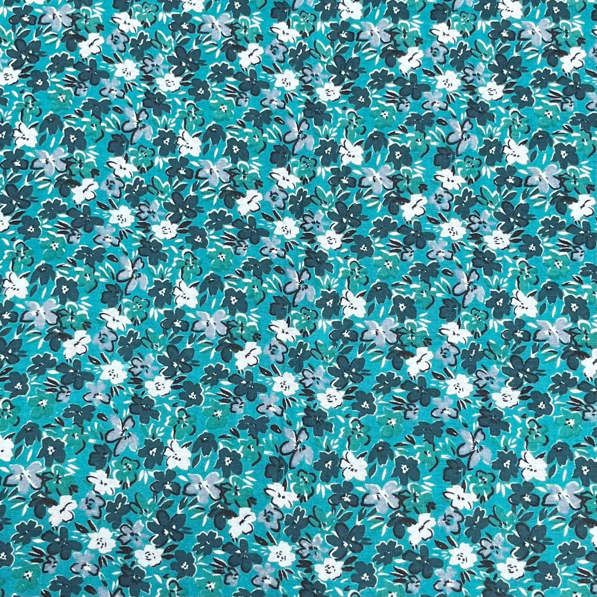 Pound A Metre 3 Metres Luxury Printed Cotton – 36" Wide- (Water)