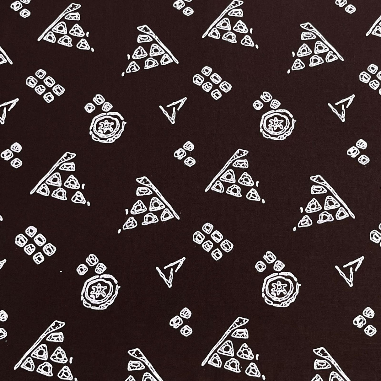 Pound A Metre 3 Metres Luxury Printed Cotton – 42" Wide- (Brown)