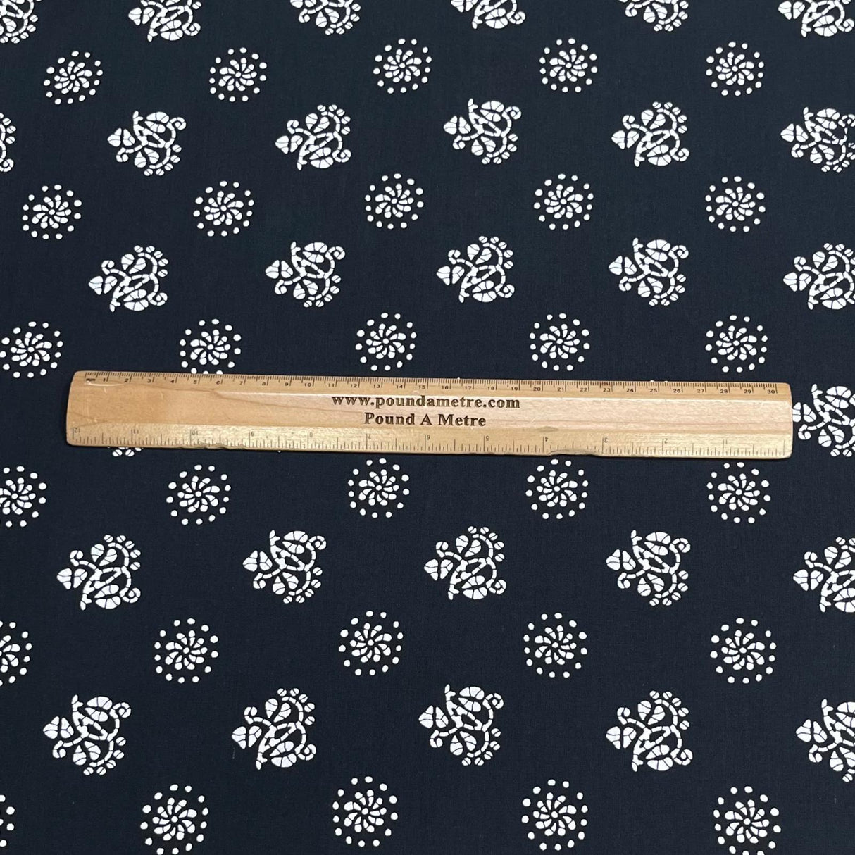 Pound A Metre 3 Metres Luxury Printed Cotton – 42" Wide- (Navy)