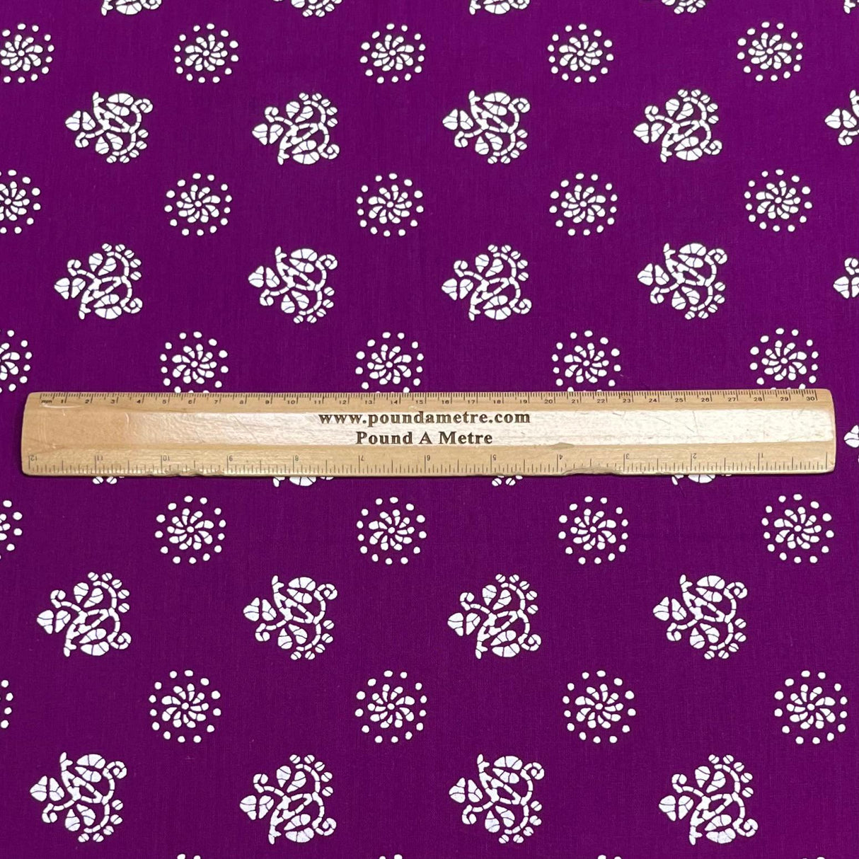 Pound A Metre 3 Metres Luxury Printed Cotton – 42" Wide- (Purple)