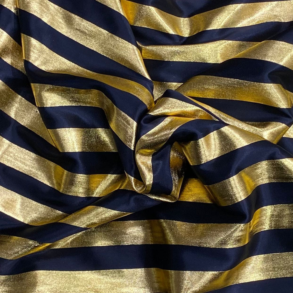 Pound A Metre 3 Metres 3 Metres Luxury Satin Effect Jersey - 55" (Gold & Black)