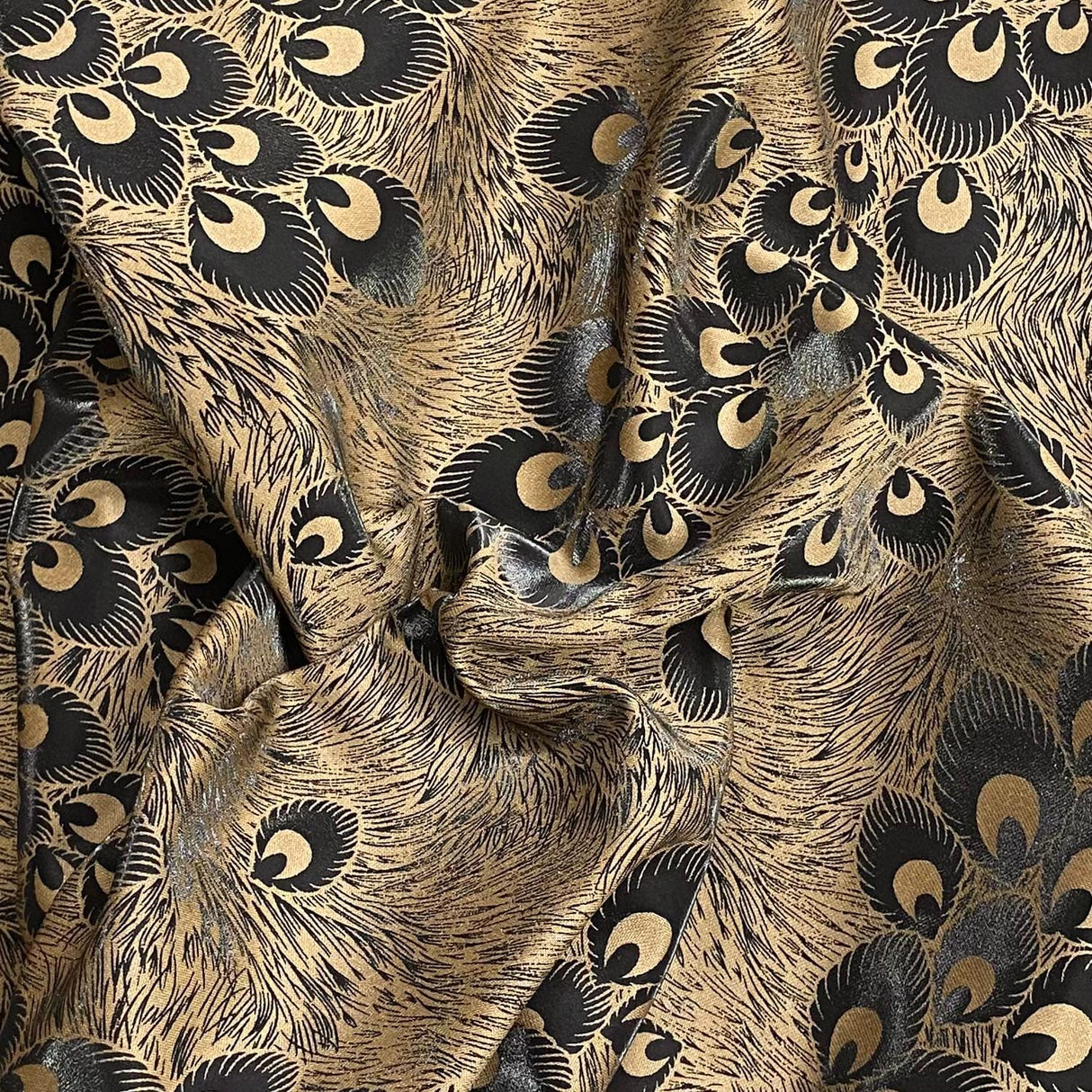 Pound A Metre 3 Metres Luxury Satin-Effect Suede Fabric- 60'' Wide - (Brown Peacock)