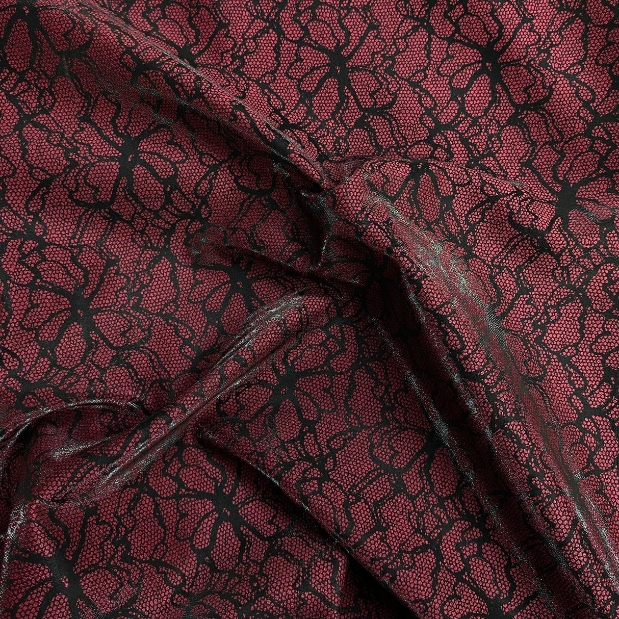 Pound A Metre 3 Metres Luxury Satin-Effect Suede Fabric- 60'' Wide - (Maroon)