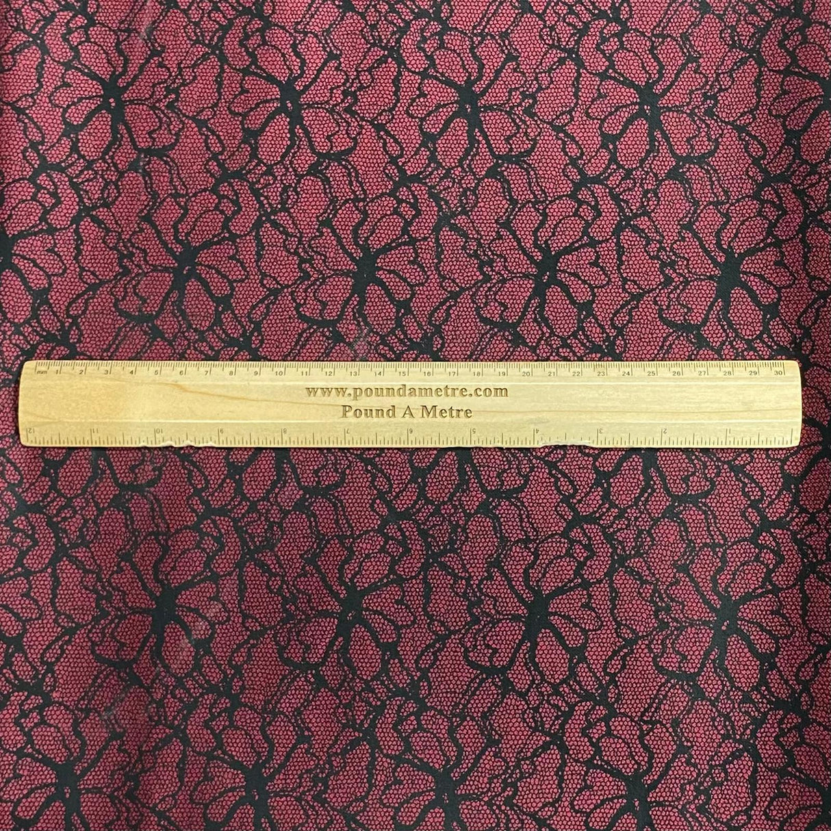 Pound A Metre 3 Metres Luxury Satin-Effect Suede Fabric- 60'' Wide - (Maroon)