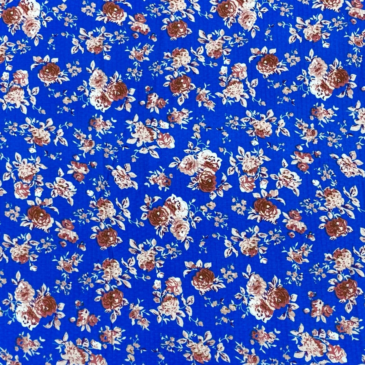 Pound A Metre 3 Metres 3 Metres Luxury Soft Heavy Printed Crepe - 55" Wide (Blue)