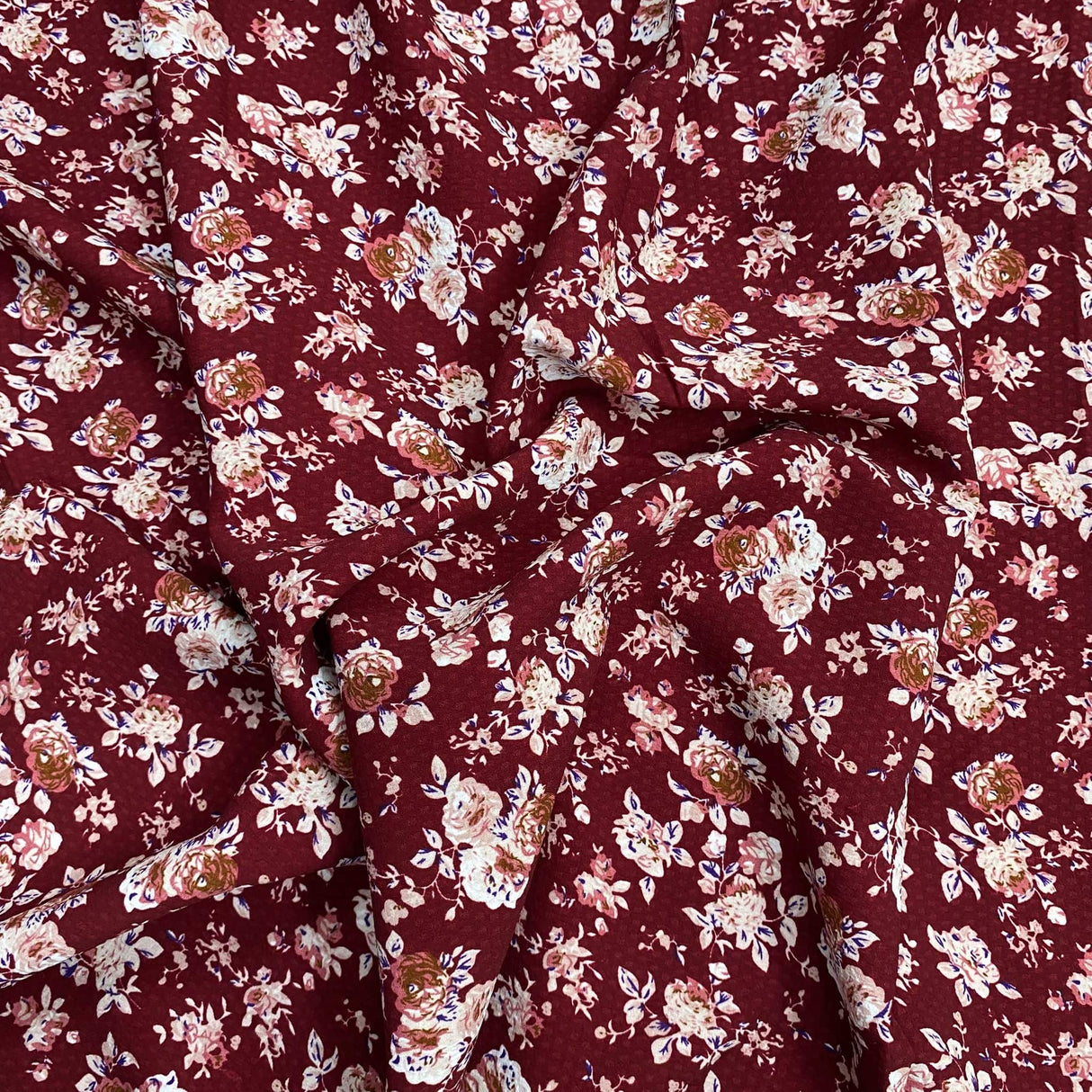 Pound A Metre 3 Metres 3 Metres Luxury Soft Heavy Printed Crepe - 55" Wide (Wine)