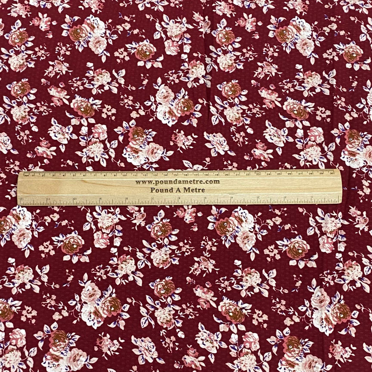 Pound A Metre 3 Metres 3 Metres Luxury Soft Heavy Printed Crepe - 55" Wide (Wine)