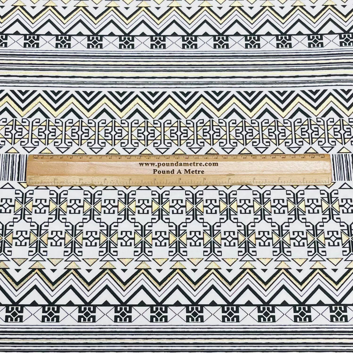 Pound A Metre 3 Metres 3 Metres Luxury Soft Ponte Scuba - 55" Wide (Gold Foil)