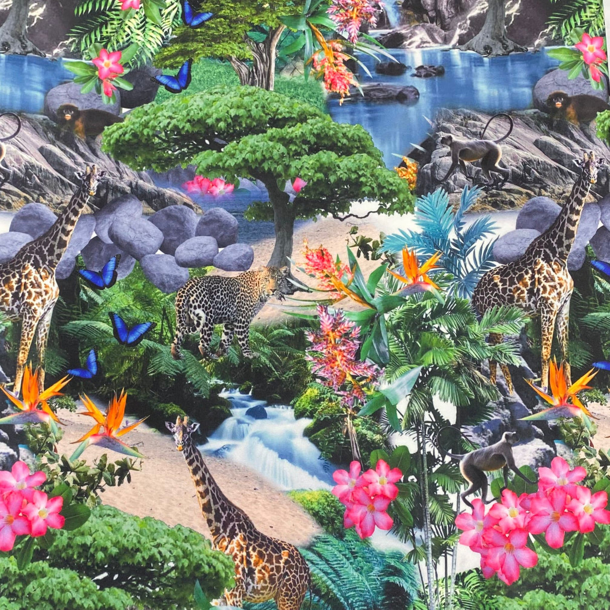 Pound A Metre 3 Metres 3 Metres Luxury Soft Ponte Scuba - 55" Wide (Jungle) (EOL)