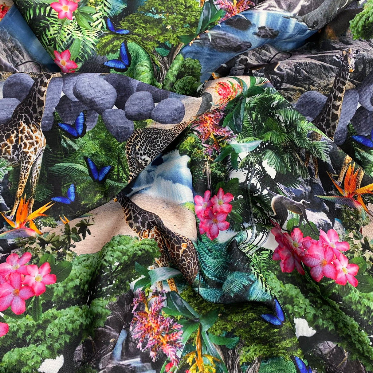 Pound A Metre 3 Metres 3 Metres Luxury Soft Ponte Scuba - 55" Wide (Jungle) (EOL)