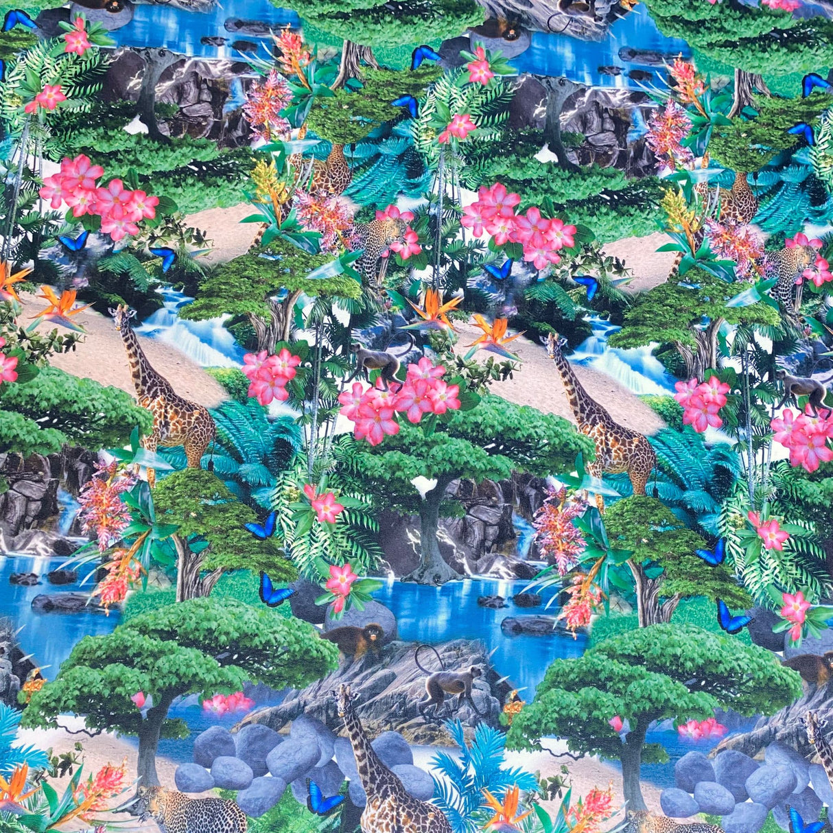 Pound A Metre 3 Metres 3 Metres Luxury Soft Ponte Scuba - 55" Wide (Jungle)