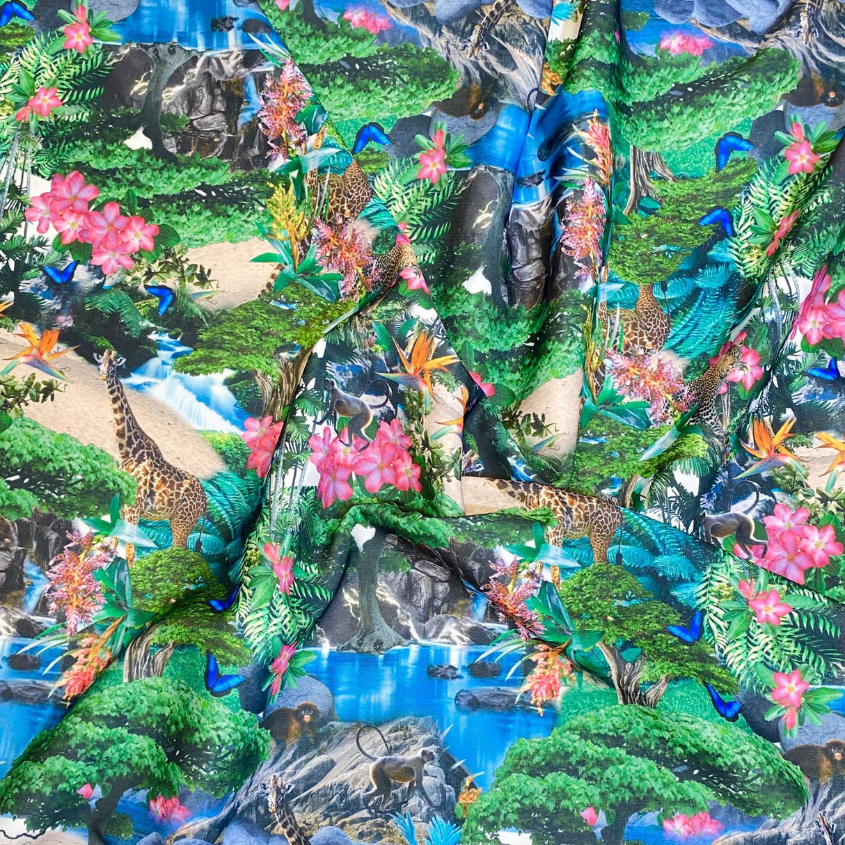 Pound A Metre 3 Metres 3 Metres Luxury Soft Ponte Scuba - 55" Wide (Jungle)