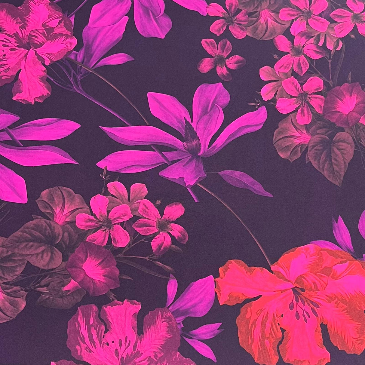 Pound A Metre 3 Metres 3 Metres Luxury Soft Ponte Scuba - 55" Wide (Night Garden) (EOL)