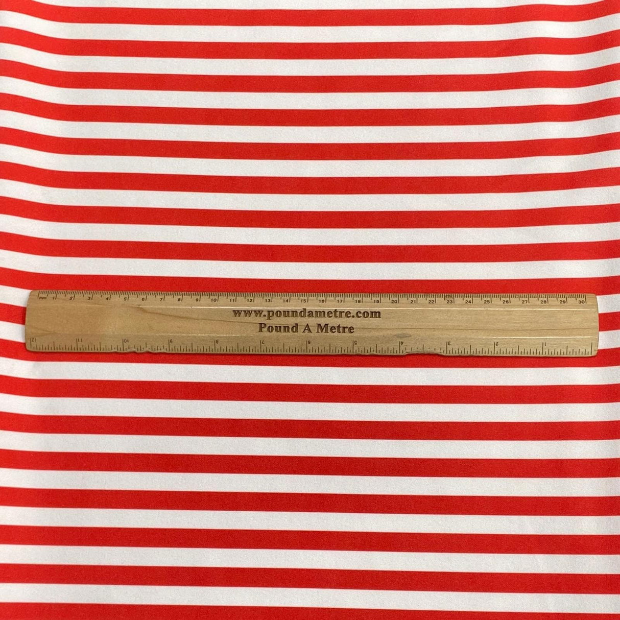 Pound A Metre 3 Metres 3 Metres Luxury Soft Ponte Scuba - 55" Wide (Red & White)