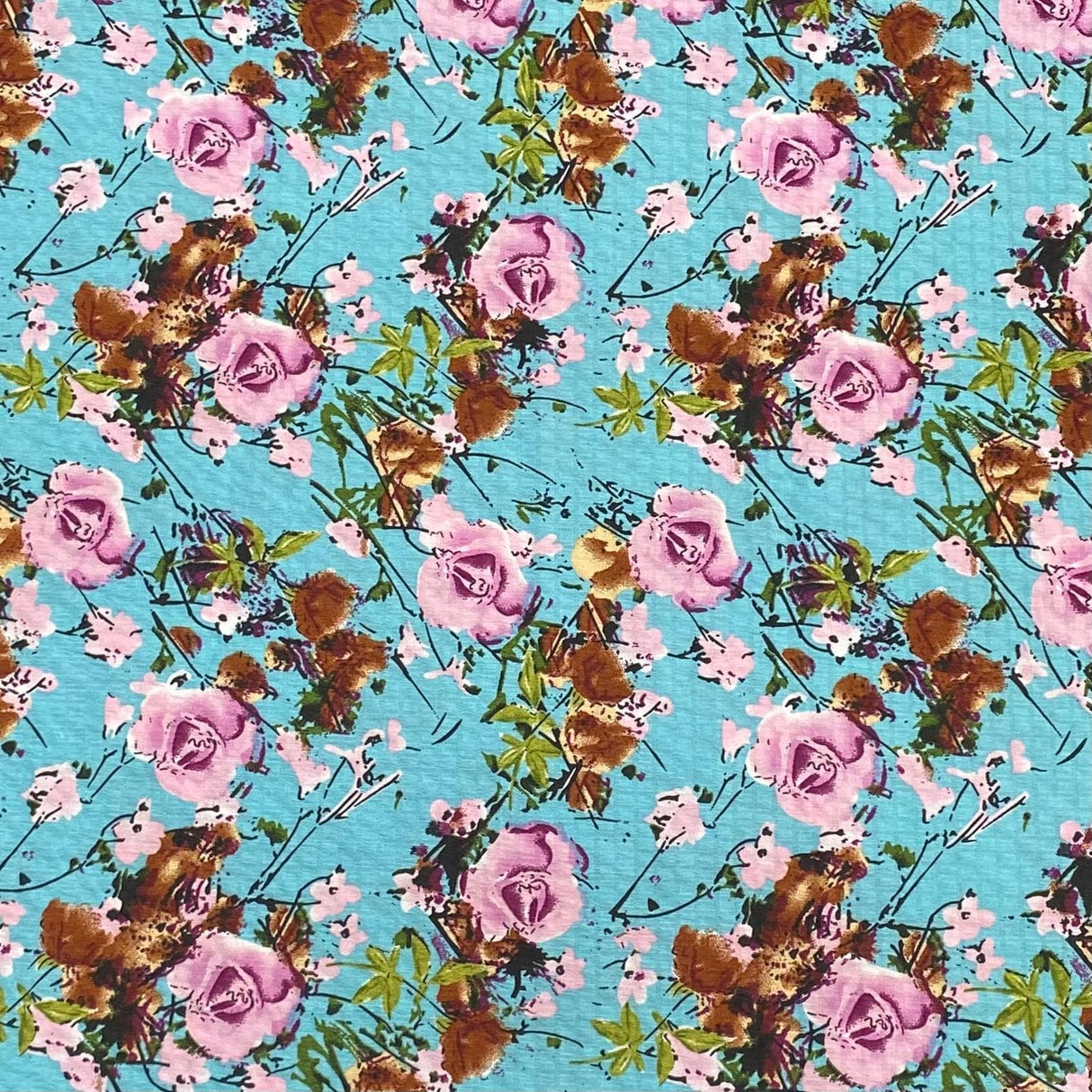 Pound A Metre 3 Metres 3 Metres Luxury Soft Printed Crepe - 55" Wide (Sky)