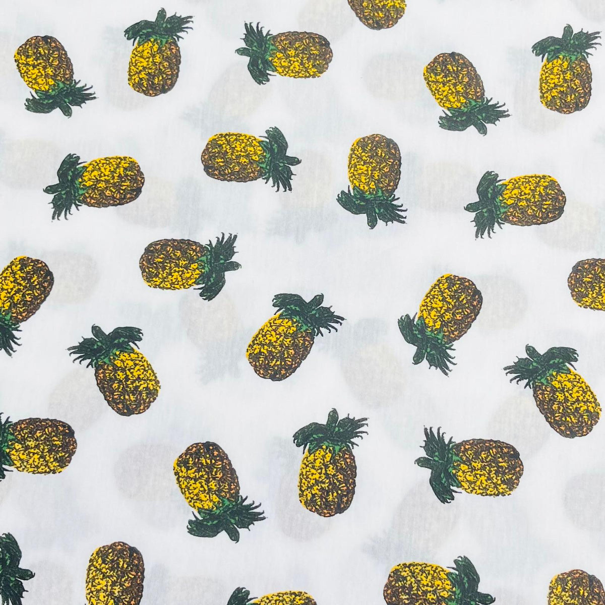Pound A Metre 3 Metres, Premium Cotton-Feel Jersey Fabric – 55” Wide (Pineapple)