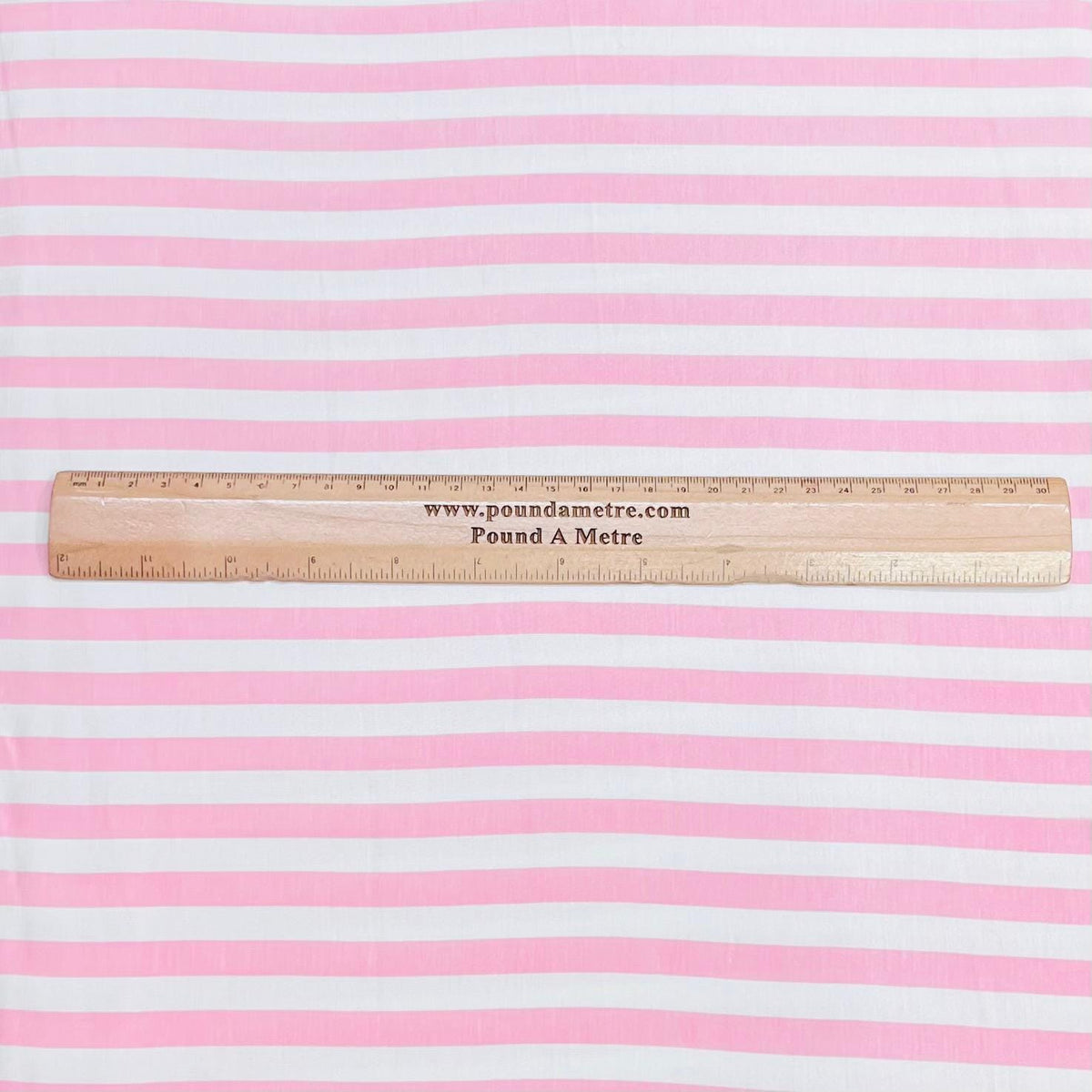 Pound A Metre 3 Metres, Premium Cotton-Feel Jersey Fabric – 55” Wide (Pink & White)