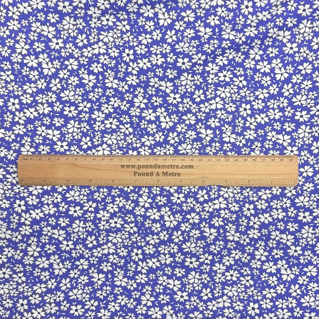 Pound A Metre 3 Metres Premium Cotton Jersey- 55'' Wide -(Purple & White)