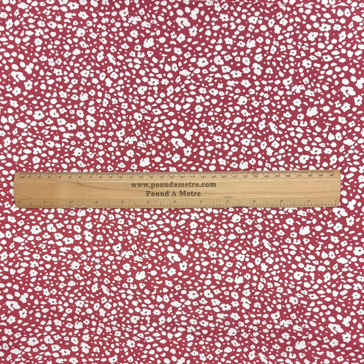 Pound A Metre 3 Metres Premium Cotton Jersey- 55'' Wide -(Red & White)