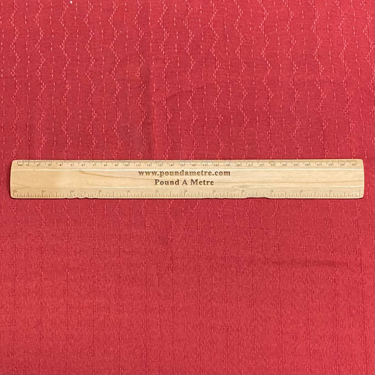 Pound A Metre 3 Metres 3 Metres Premium Dressmaking Stripe Rayon 45" Wide (Red)