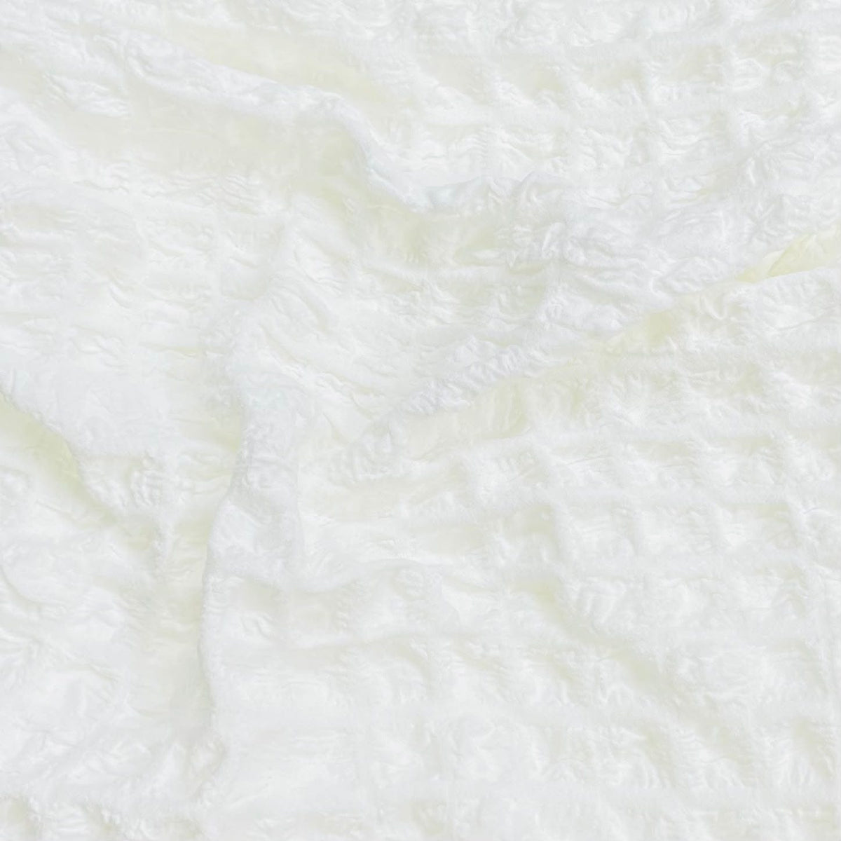 Pound A Metre 3 Metres Premium Popcorn Jersey- 55" Wide (White)